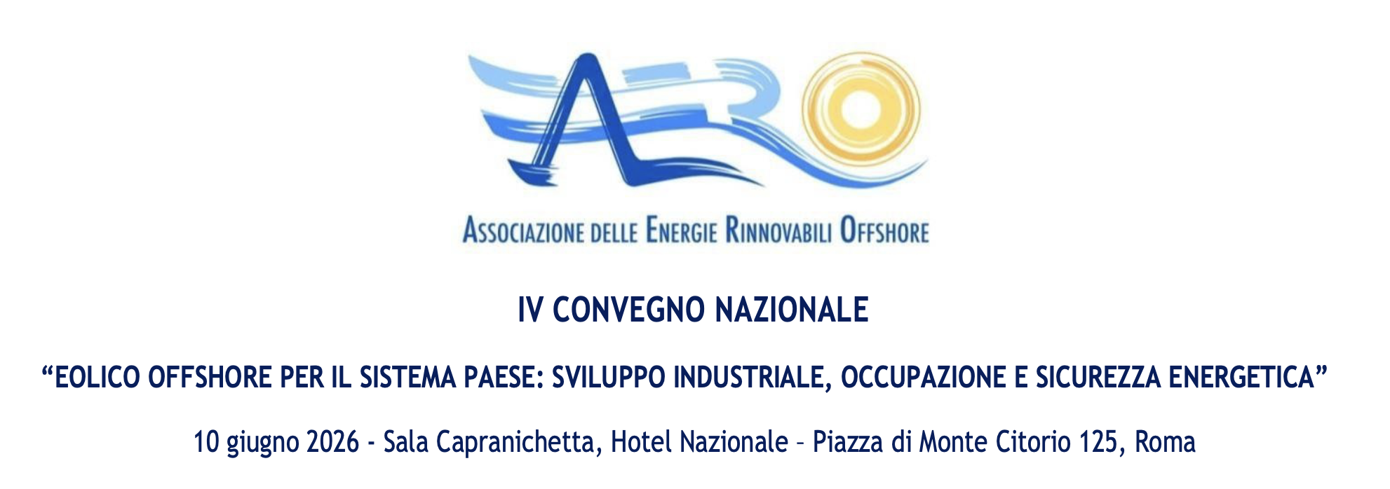 Eolico offshore per il sistema Paese: sviluppo industriale, occupazione e sicurezza energetica